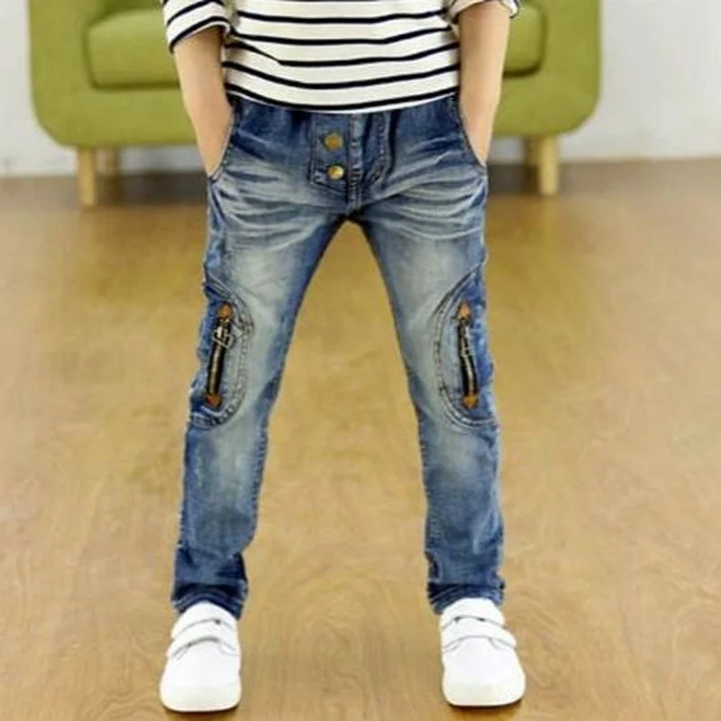 

Kids Clothing 2022 New Spring Autumn Children Pants Boys Denim Trousers Fashion Cotton Casual Pants Boy Zipper Jeans