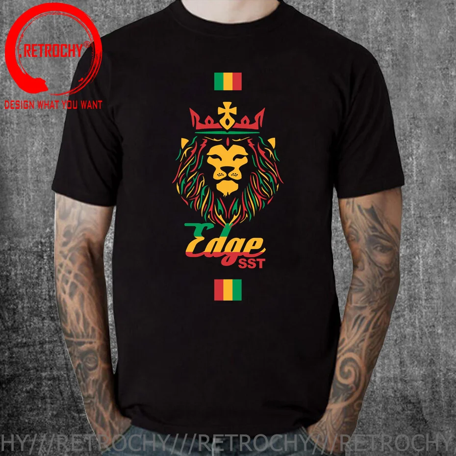 Metatron's Cube Flower of Life Sacred Geometric Reggae Rasta T Shirt Skateboard Style Rastafari Lion Of Judah King Rasta T-Shirt