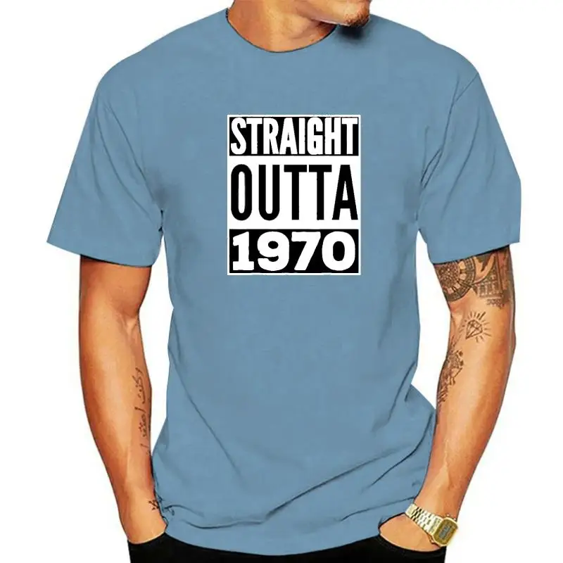 

Straight Outta 1970 Funny Birthday Gift T-Shirt Camisas Hombre Printed On Cotton Youth Tops Shirt Print Funny T Shirt