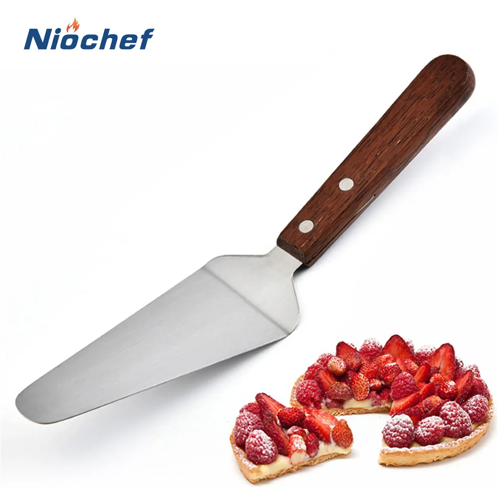 

Pizza Cutter Bread Pastry Cutter Pizza Slicer Cutter Baking Tool Pizza Shovel With Wooden Handle For Cut Pizza Kitchen Accessory