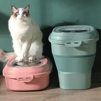 High Capacity Pet Food Storage Container Dry Cat Food Bag Moisture Proof Airtight with Measuring Cup Dog Accessories Pet Items