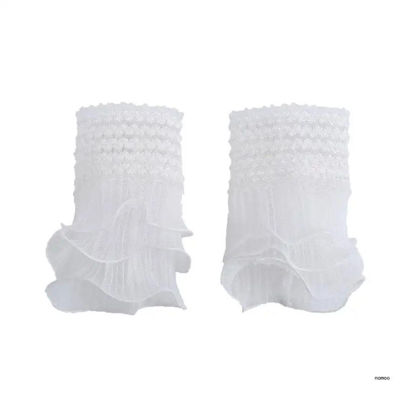 

Фея наручные манжеты для рубашек, свитера, простой орнамент с накладными рукавами, оборками на рукавах, расклешенные накладные