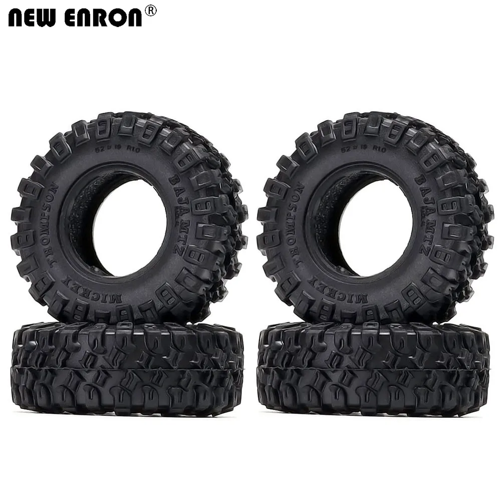 

NEW ENRON 52x19mm 1.0inch All Terrain Soft Rubber Wheel Tyre Tires 4Pcs For RC Car Axial 1/24 SCX24 or Other Mini/Micro Crawler