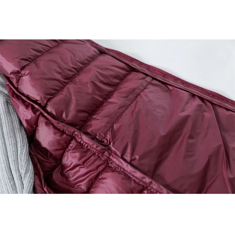 8XL Autumn Winter Women Sleeveless Waistcoat Warm Puffer Jacket Ultra Light White Duck Down Vest Female Short Oversize Outwear