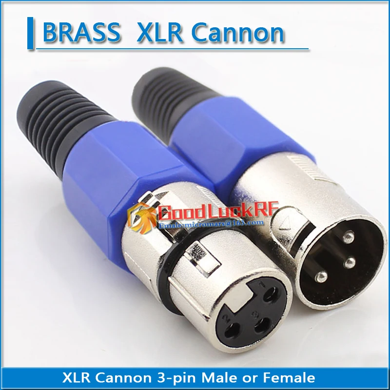 

XLR Cannon Male and Female DIY Audio Cord Plug Circle purple Big three-pin 3-pin Balanced Mixer Microphone