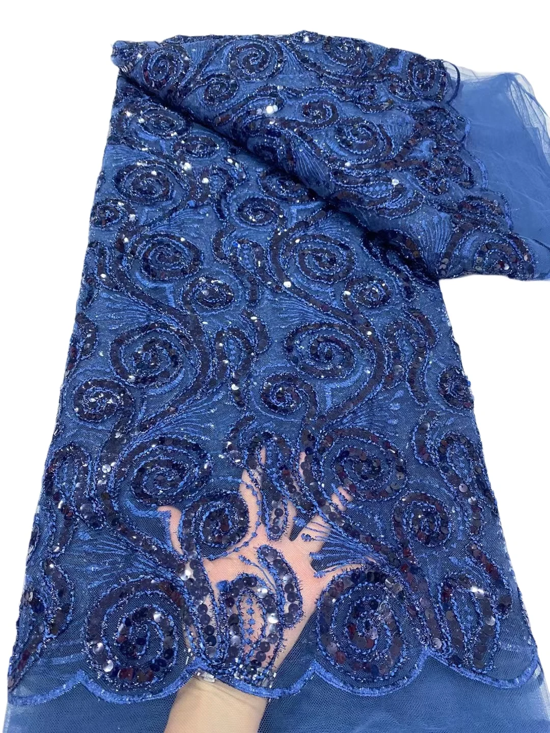 

Кружевная ткань YQOINFKS с блестками, 5 ярдов, африканская женская свадебная Текстильная Одежда для торжества, швейное ремесло, вечернее платье 2023