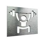 Индивидуальная композитная алюминиевая доска, дверной знак для тренировочной комнаты, настенный знак для тренажерного зала, персонализированный знак с номером для обновления квартиры