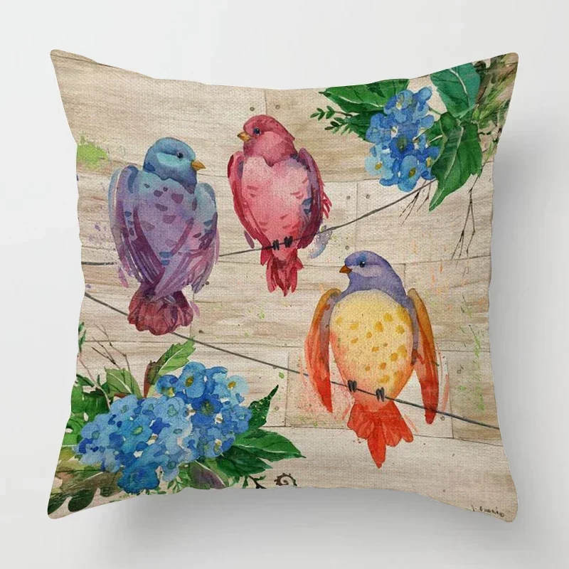 

Чехол для декоративной подушки Лен клетка 40x40 см