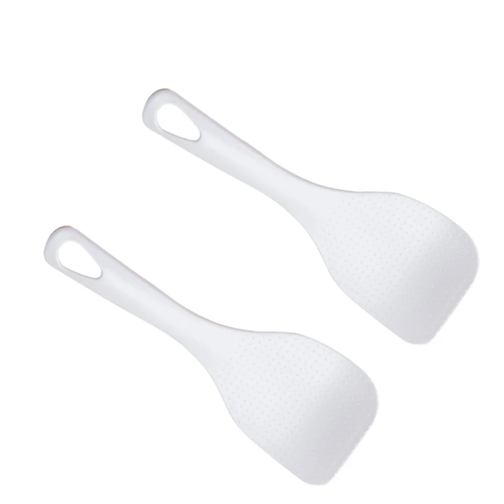 

2 Pcs Ramen Spoons Potato Paddle Rice Scooper Vertical Rice Shovels Non Stick Rice Spoon