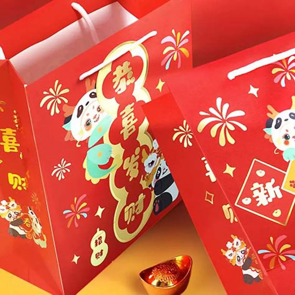 Китайская Новогодняя Большая Сумка Со Складным Дизайном Дракона Вместительная