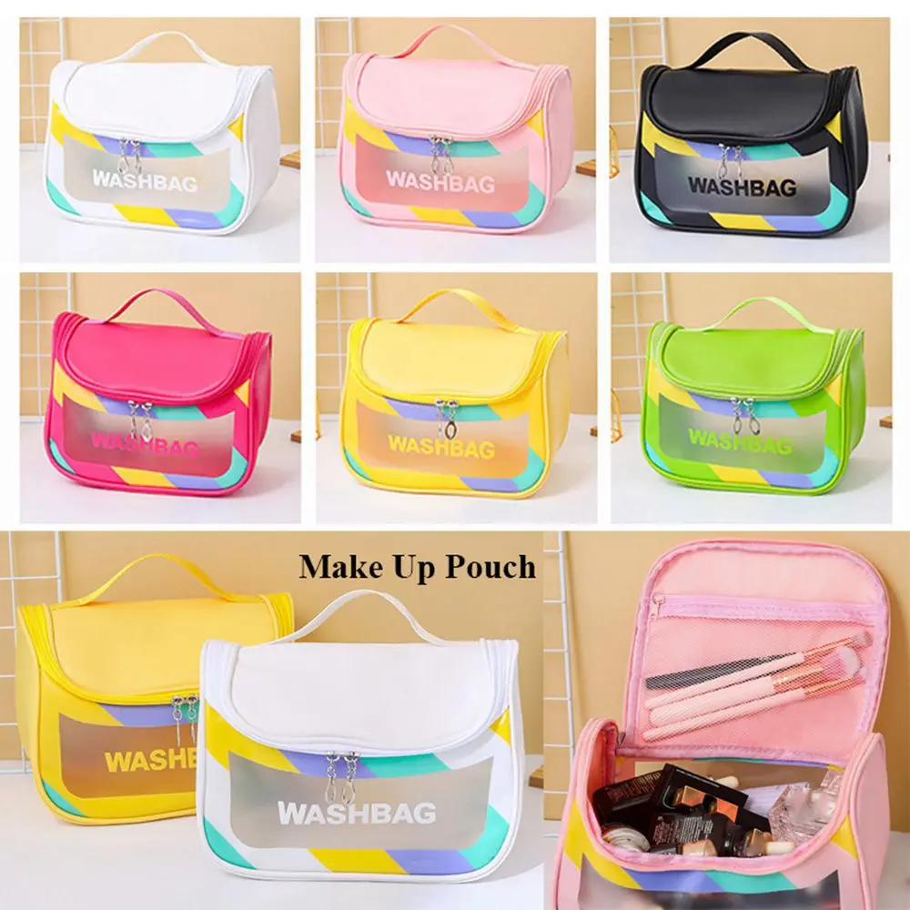 

Transparent PVC Bags Travel Organizer Clear Makeup Bag Beautician Cosmetic Bag Beauty Case Toiletry Bag Make Up Pouch Wash Bags