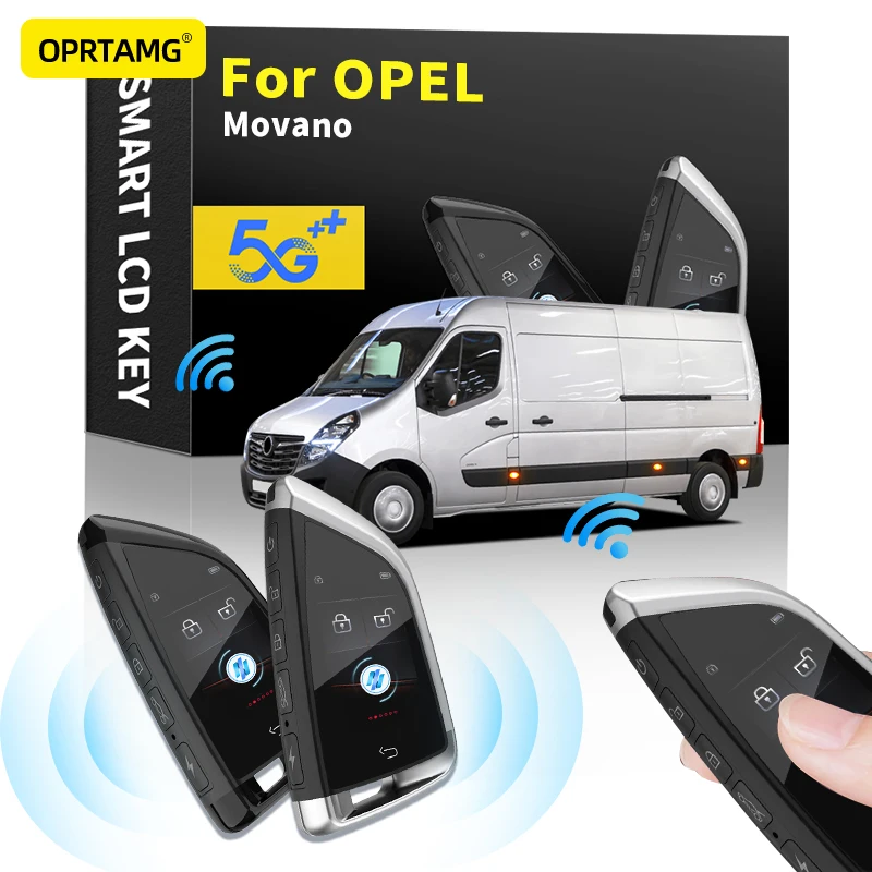 

For OPEL Movano 2000-2022 Keychain Car Accessories New Auto Smart Remote Control Key LCD Display Keychain Touch Screen Smart Key