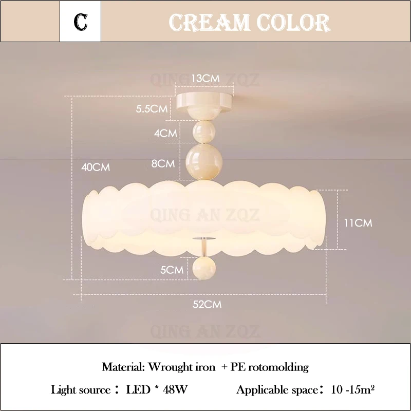 

Потолочный светильник HomeLover French White Cloud 220В