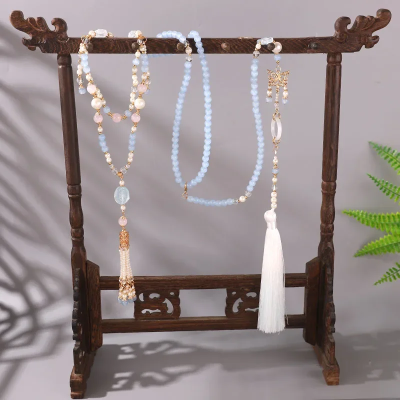 Ожерелье из синих бусин в винтажном стиле новая китайская мода аксессуары для