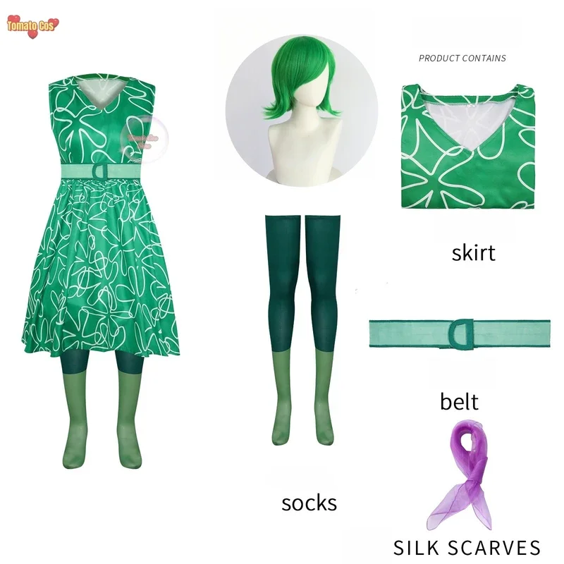 Костюм для косплея с изнутри из фильма костюм зеленое платье юбка взрослых