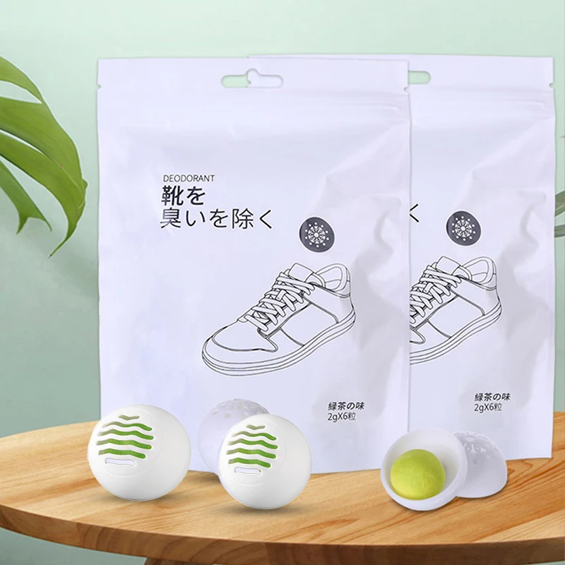 

6 Pcs New Deodorizer Freshener Balls For Shoes Tea Essential Fragrance Shoes Odor Eliminator
