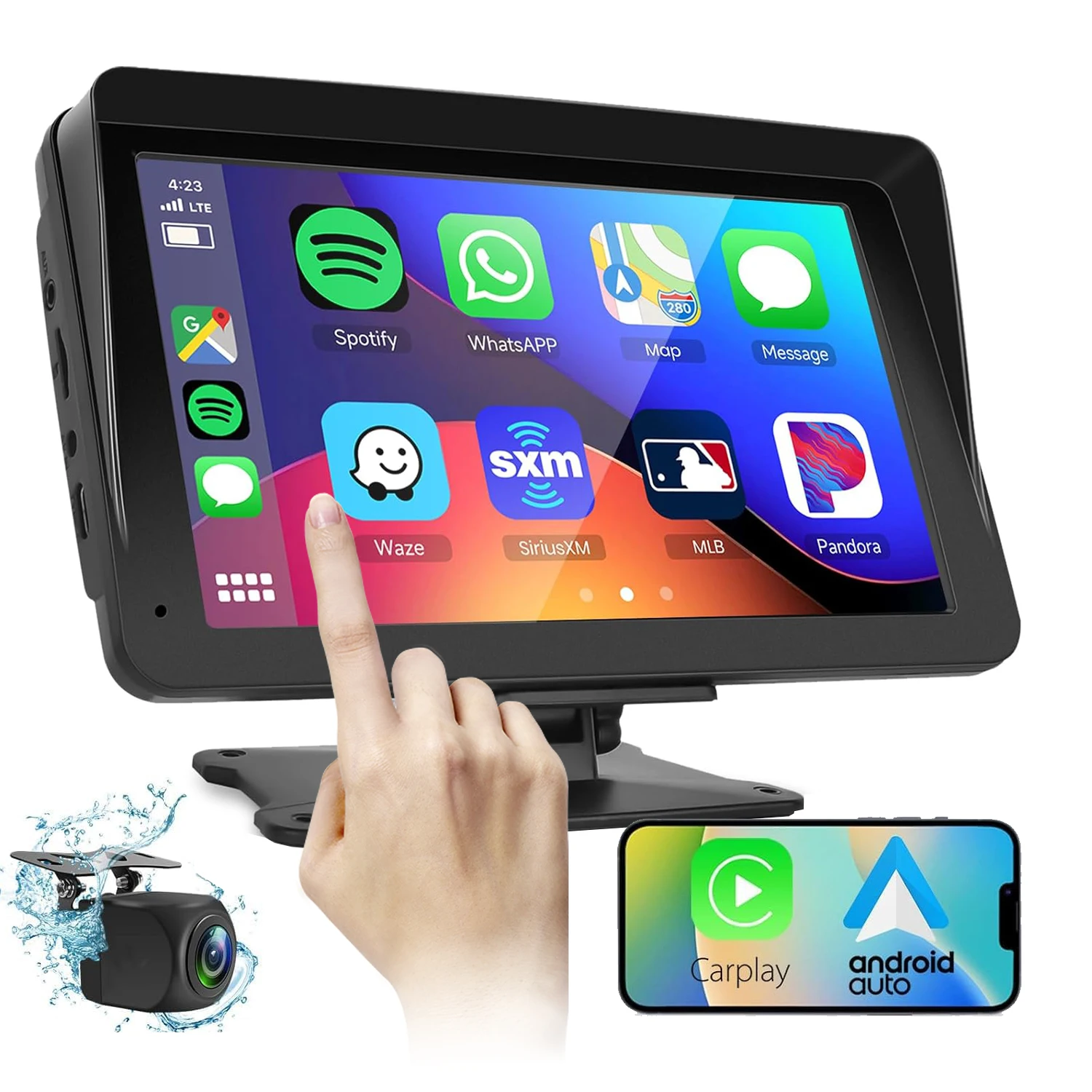 Carplay сенсорный экран 7 дюймов Android авто FM AUX WIFI Bluetooth вызовы SIRI Голосовое управление