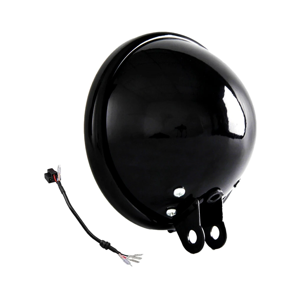 

5.75'' Мотоцикл Фары Корпус Ведро Led Свет Shell Крышка Фара Крепление Кронштейн Черный Мото Аксессуары