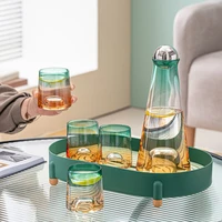 nordic ins glass water cup fruit juice cup color beverage tie pot cold water pot living room ball cover cold water pot water cup