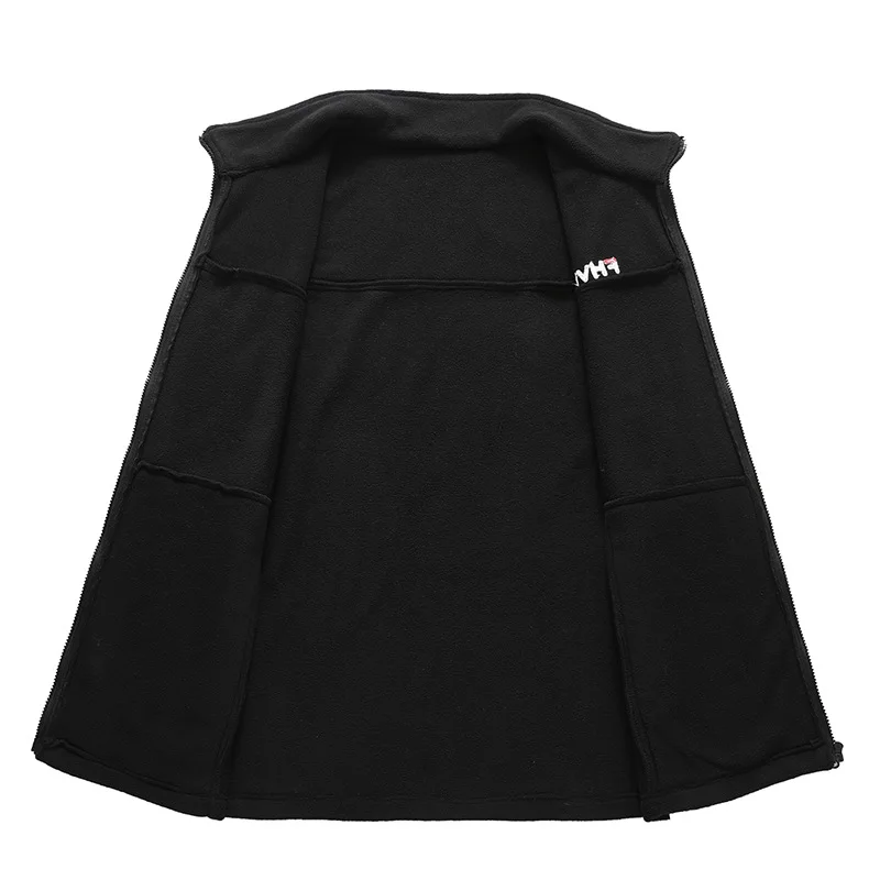 Мужское флисовое пальто с воротником-стойкой Осень-зима