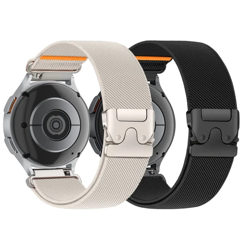 2 шт. Эластичный нейлоновый ремешок для Samsung Galaxy Watch 7/6/5/4 20/22 мм