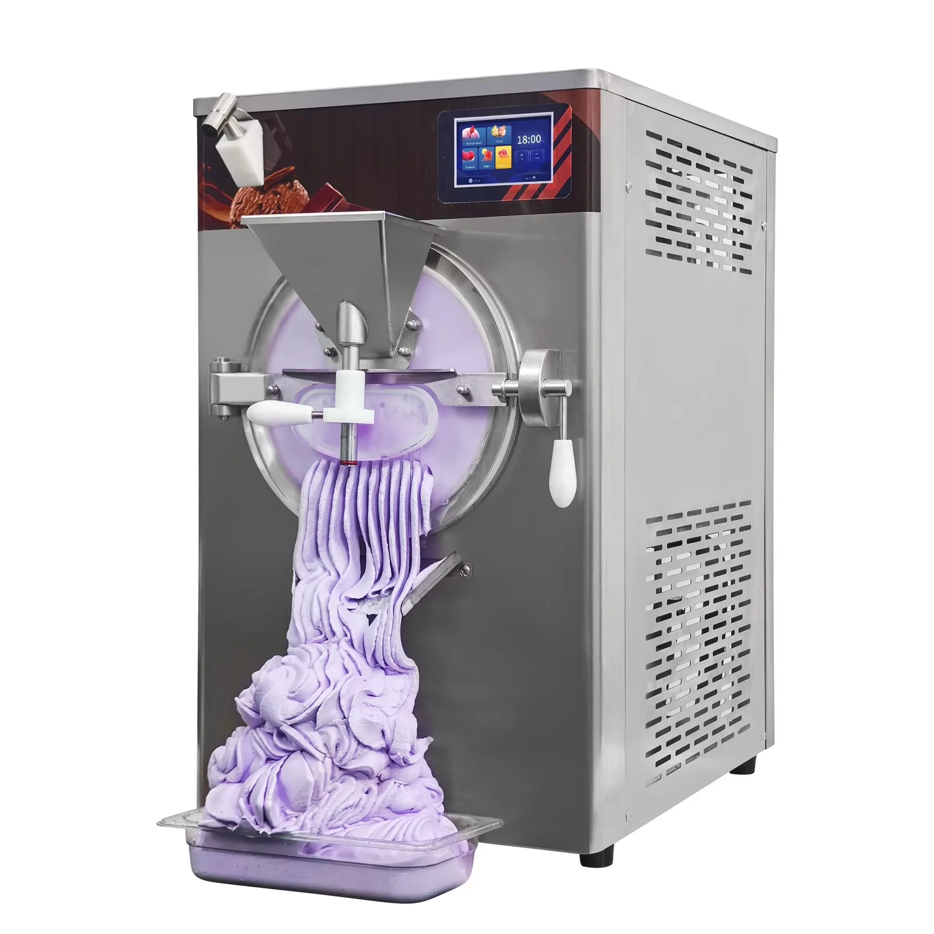 Фото Commercial Italian Gelato Ice Cream Yogurt Machine Stainless Steel Desktop for Milk Tea Snacks Featuring New Condition Corn Nut №1