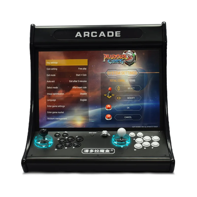 

2 players mini arcade game machine Pandora 3D 8000 in 1 i board HD VGA usb TV Plug