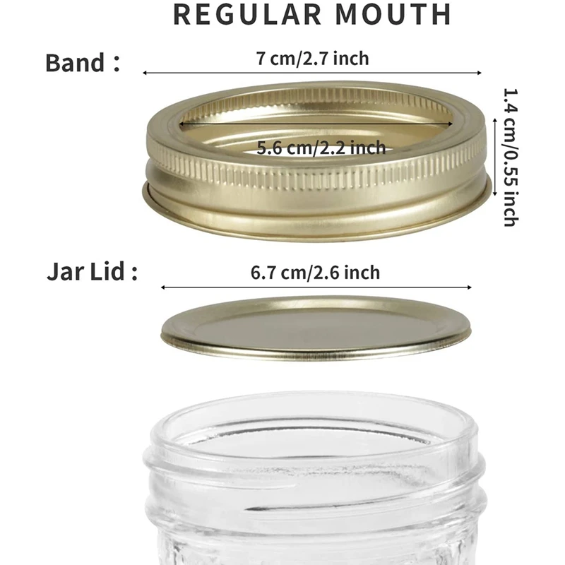 Крышки и кольца для банок Mason крышек консервирования шариков обычный рот