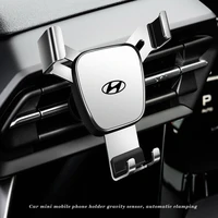 universal gravity car smartphone holder car logo vent accessories for hyundai i20 i30 ix35 solaris elantra accent etc