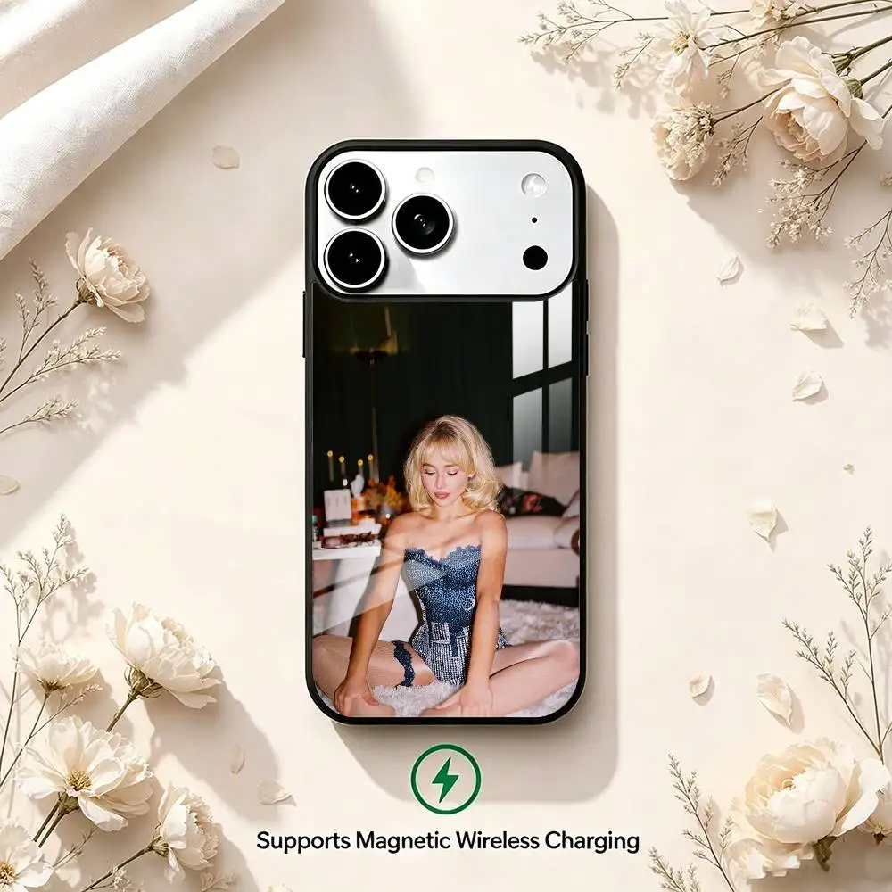 Фото Чехол с беспроводной зарядкой Singer S-Sabrina Carpenter для iPhone 17 16 15 14 Plus 13 12 11 Pro RMax MINI PLUS №4