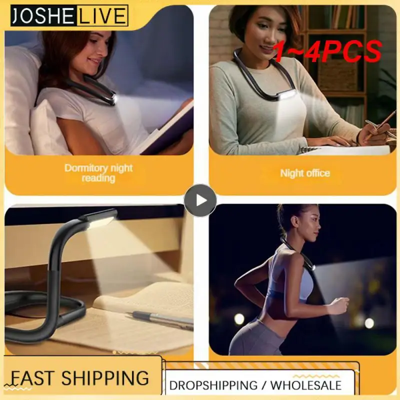 

1~4PCS Dimmable Handsfree LED Neck Light Flexible Hug Light Book Reading Lamp Hug Light Novelty Reading Lamp Night Light