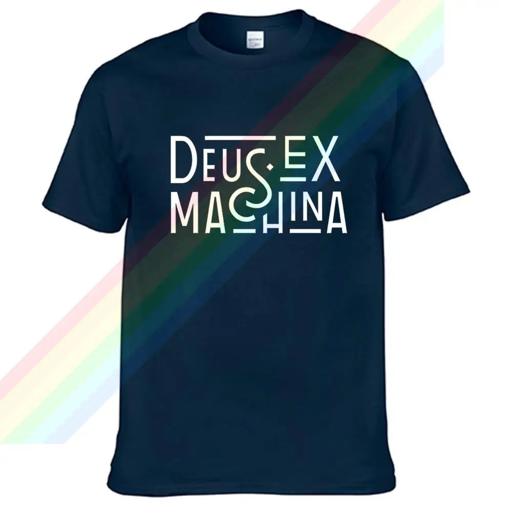 Футболка Deus-Ex-Machina с белым текстом и логотипом для мужчин женщин летняя футболка