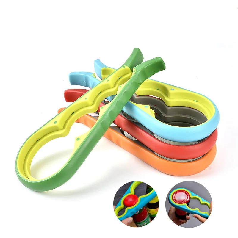 

Multifunctional four-in-one can opener beer bottle opener home kitchen non-slip cap opener creative can twist Lid