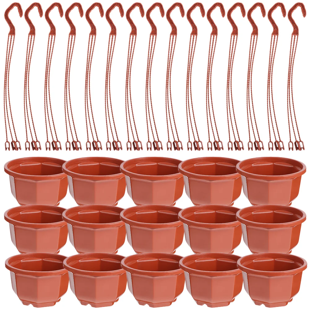 

15 Sets Flowerpot Outdoor Hanging Pots Orchid Planter Garden Plants Hook Wall Mounted Planters Basket Chlorophytum