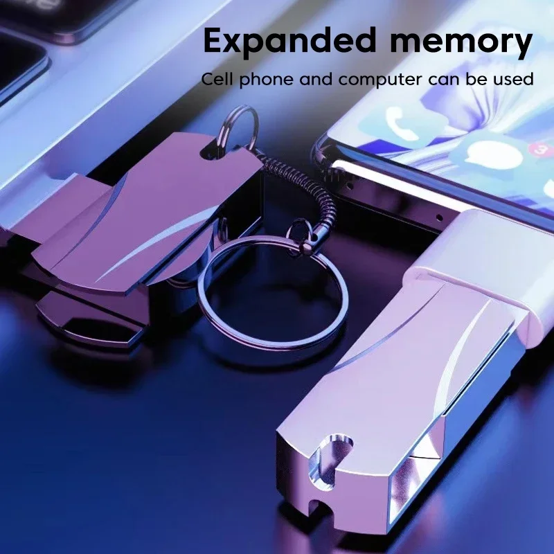 Фото Xiaomi 16 ТБ USB-накопитель Сверхбольшая емкость Водонепроницаемый USB 3.2 Высокоскоростная передача Металлический U-диск 8 ТБ 4 ГБ USB-накопитель №5
