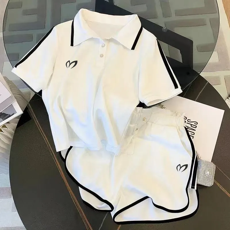 

Women's Golf Wear Summer 2023 new goods Golf T-shirt 2-piece Set Women's Golf Clothing Golf Suit Golf Shirts Golf Shorts