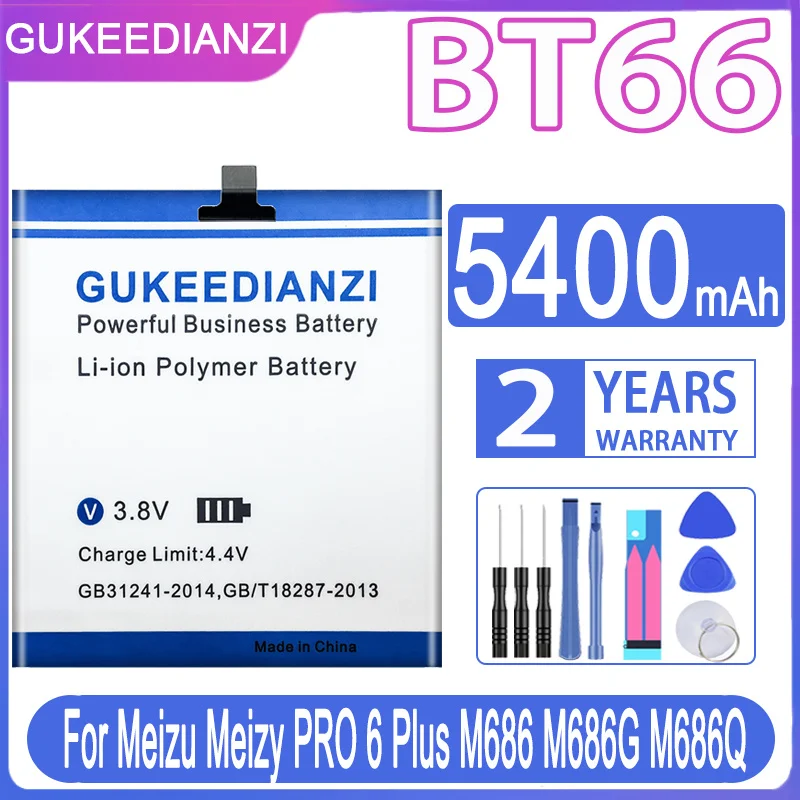 Аккумулятор для MEIZU BT66 BT 66 5400 мАч Meizu PRO 6 Plus plus + M686 M686G M686Q запасные аккумуляторы