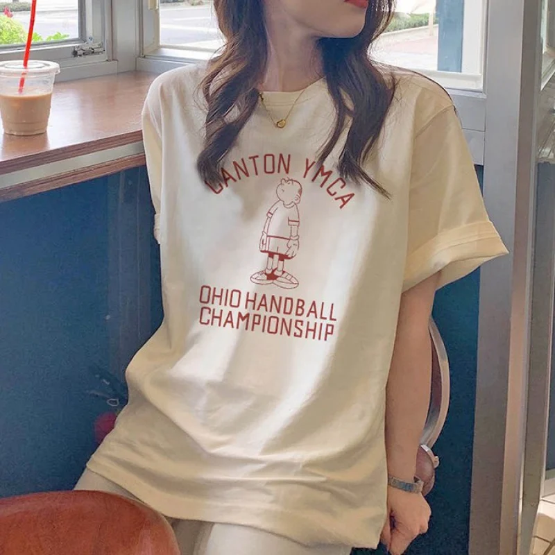 

Female Half-sleeved T-Shirt 2P For Lady's Bare Ball