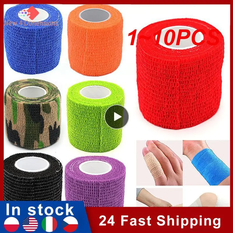 

1~10PCS Roll 4.5m Blue Waterproof Bandage First Aid Kit Security Self-Adhesive Elastic Bandage Emergency Survival Kit