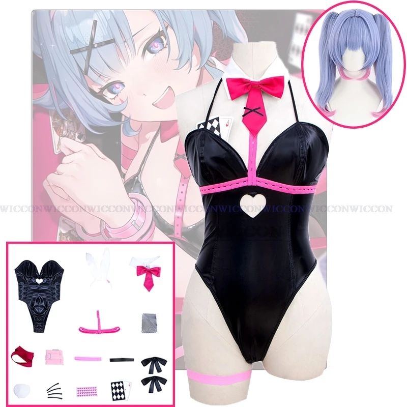 Парик для косплея зайчика Project Sekai термостойкий цветной сценический с отверстием