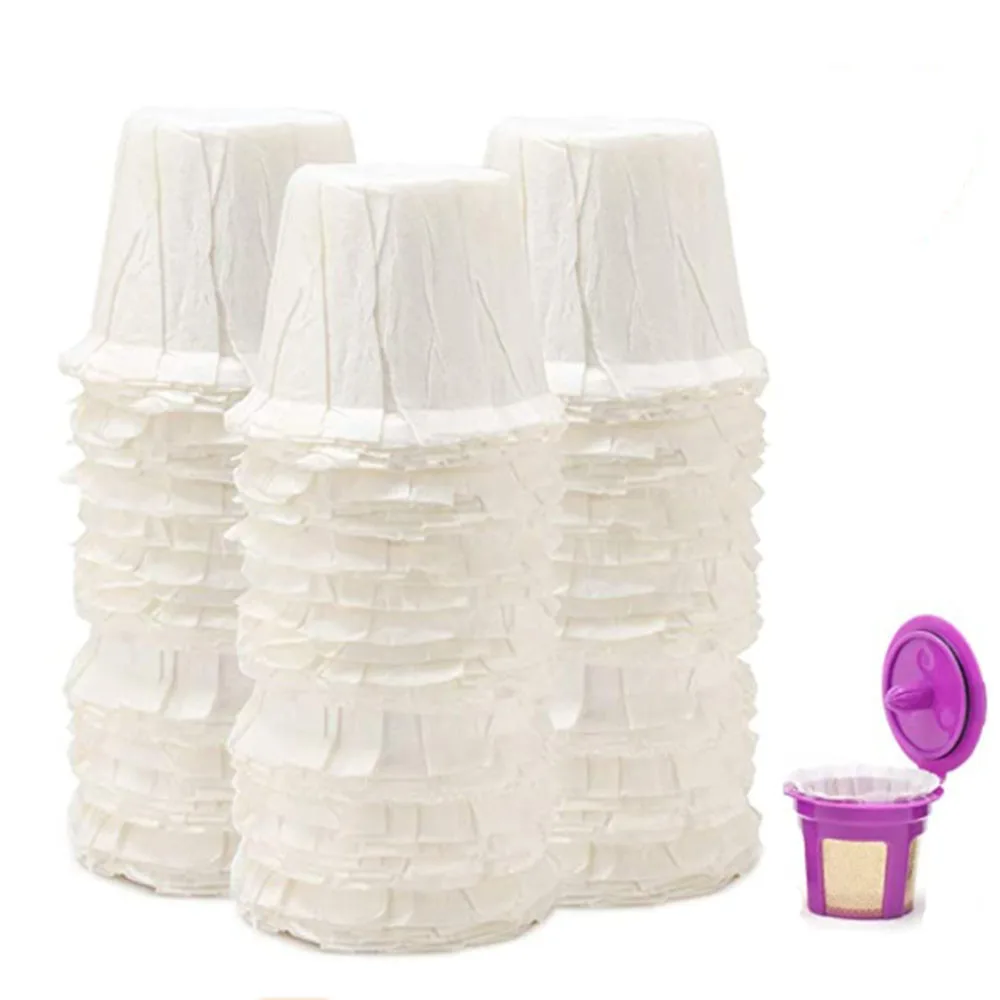 

100pcs Home Kitchen Coffee Filters Disposable Paper Filters Cups Single Serving Paper Filters Cups