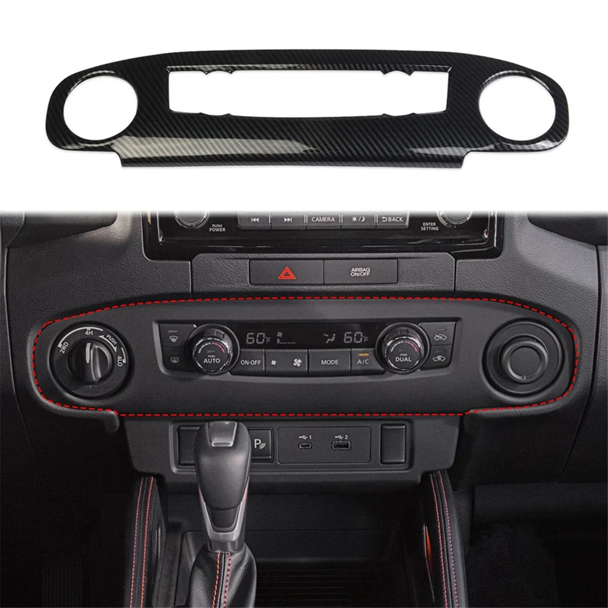 Для Nissan Frontier 2022-2024 центральная консоль панель переключателя кондиционера крышка