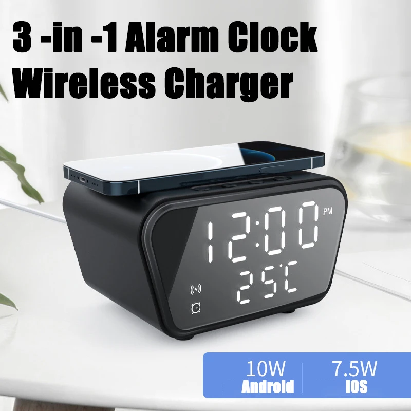 Charging Dock Station For Samsung Galaxy S23 Ultra Temperature Display Wireless Charger For Iphone 14