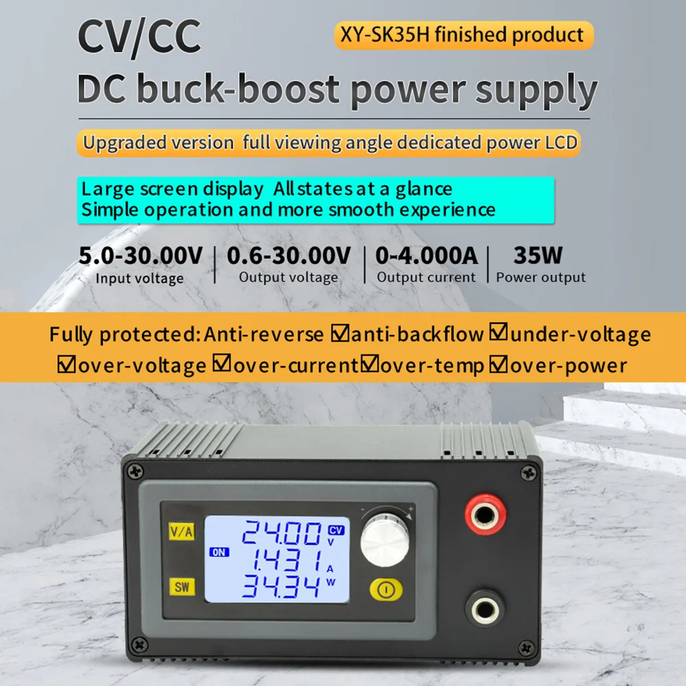 Преобразователь постоянного тока SK35H SK80H 4A/5A 35/80W CC CV 0 5-30V 5V 6V 12V 24V стандартный