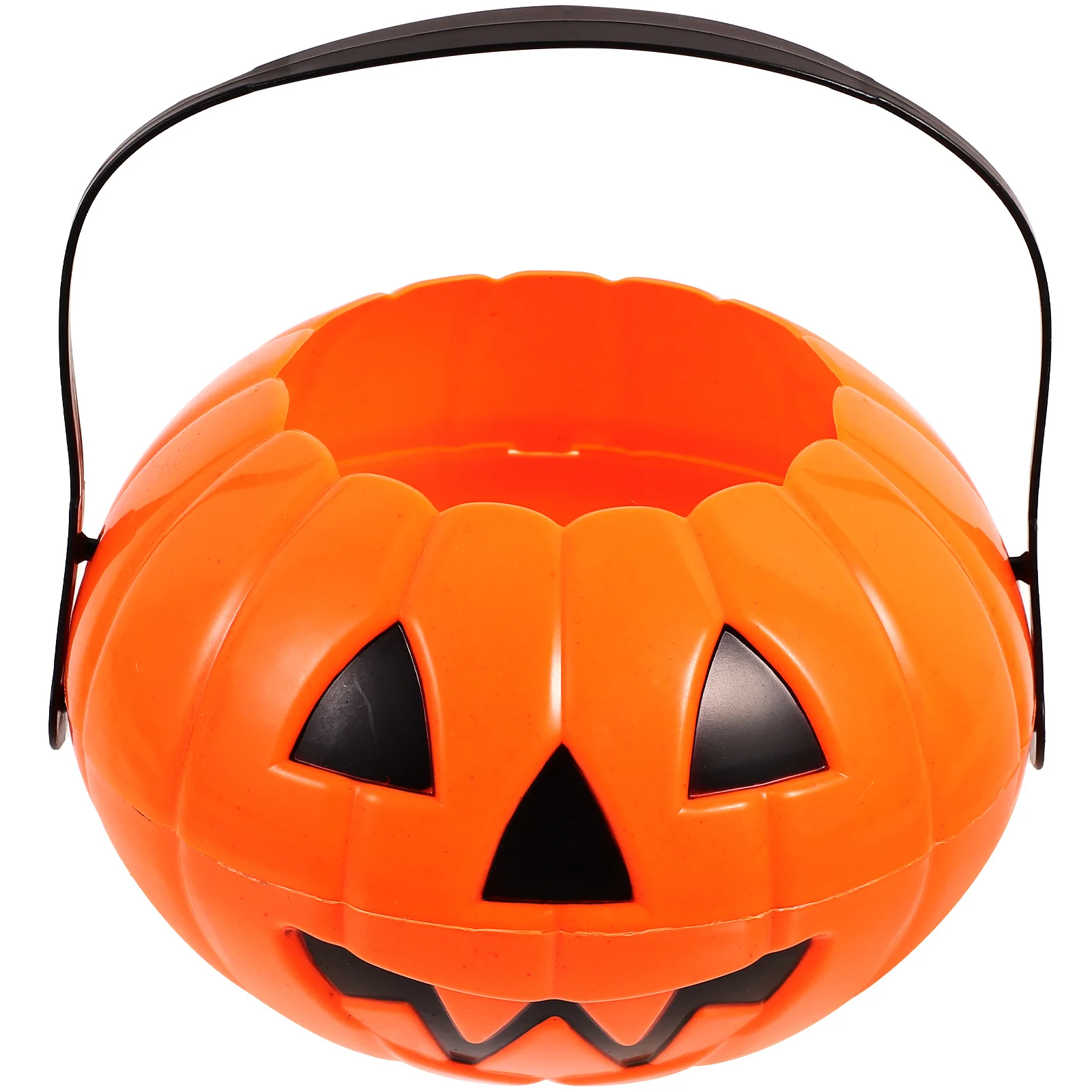 

Plastic Goodie Bags Halloween Pumpkin Bucket Buckets Bulk Handles Container Treat Design Party Candy Jar Child