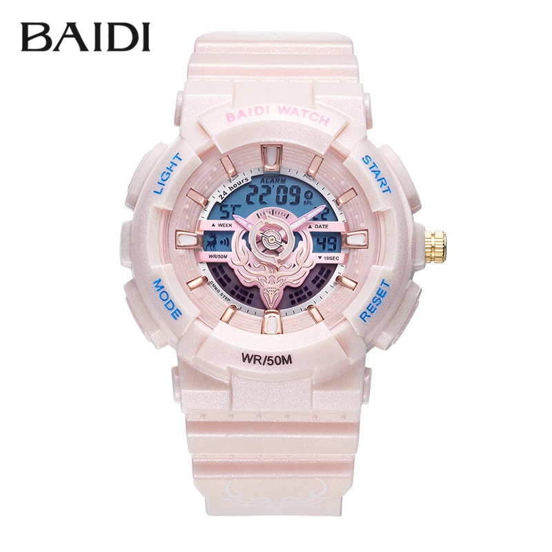 Girl Sport Watches Multifunction Lady Quartz Wristwatch Child Digital Clock Alarm Luminous Time Student Gift Youth Women Relogio