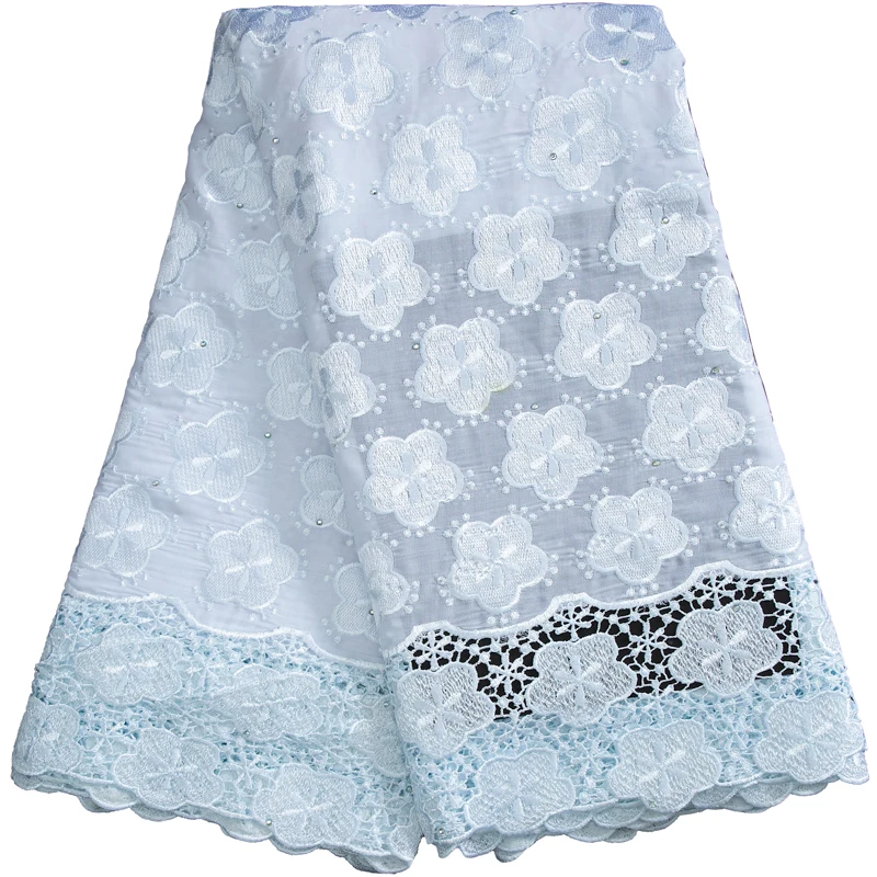 

Kalume Latest Embroidered Cotton Africa Lace Fabric 2023 High Quality Nigeria Swiss Voile Lace In Switzerland For Women F3301