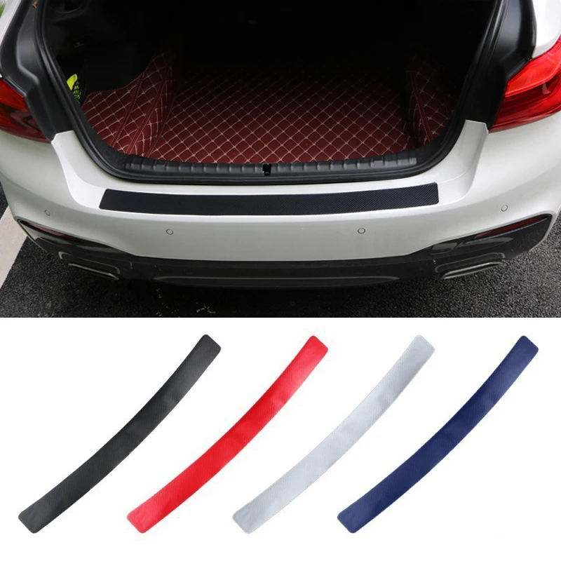 

Car Stickers 90cm Universal Car Rear Trunk Bumper Carbon Fiber Sticker Decals Auto Anti-Scratch Anti-Collision Protection Strips