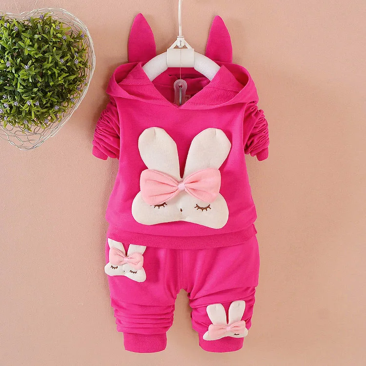 Toddler Baby Girls Clothes Autumn Kids Girls Outfits Rabbit Hoodies Pants 2pcs/set Children's Sweater Casual Girls Clothing enlarge