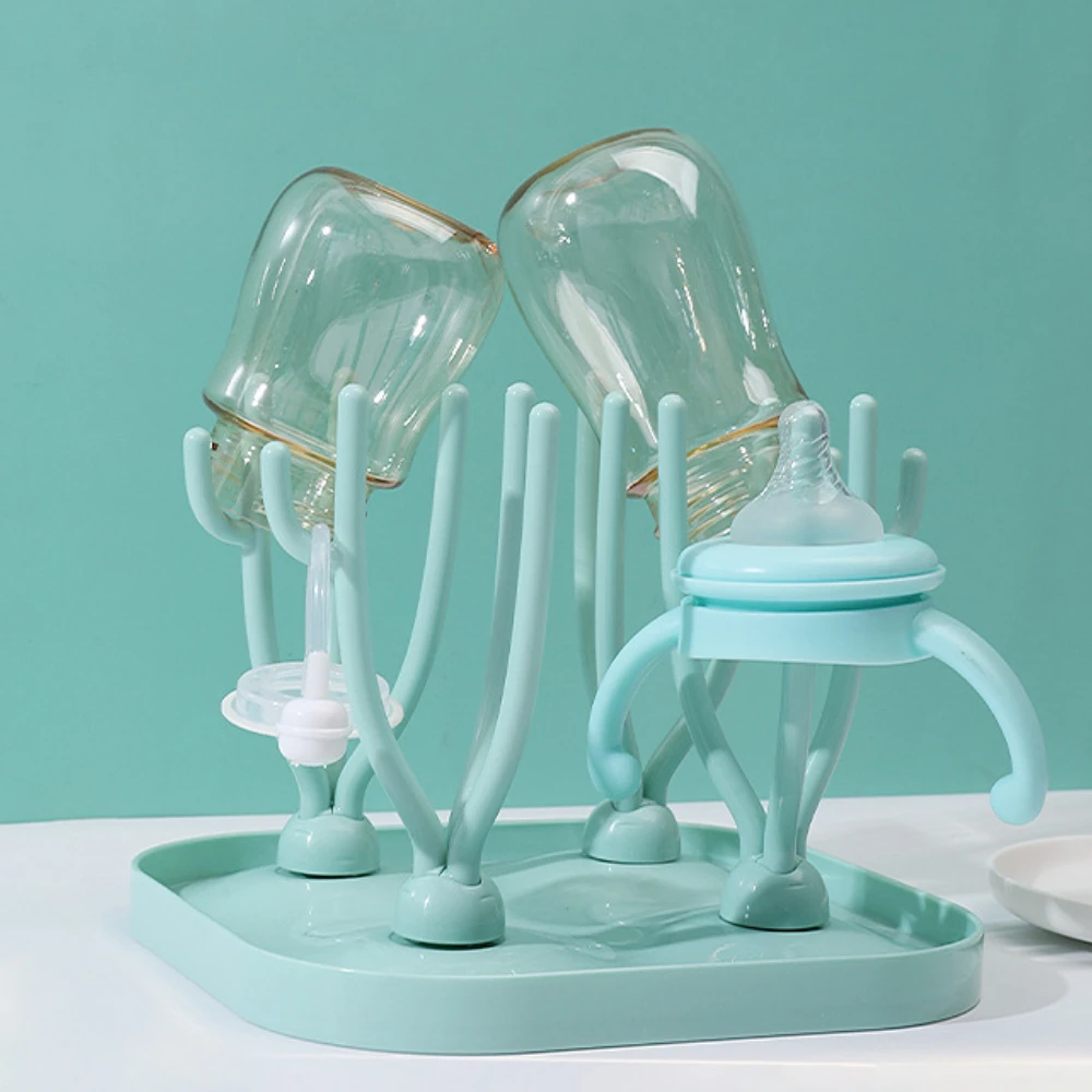 

Baby Bottle Drying Racks Baby Bottle Holder Blue Pink Baby Bottle Cleaning Dryer Drainer Storage Drying Rack Bottles Dry Rack